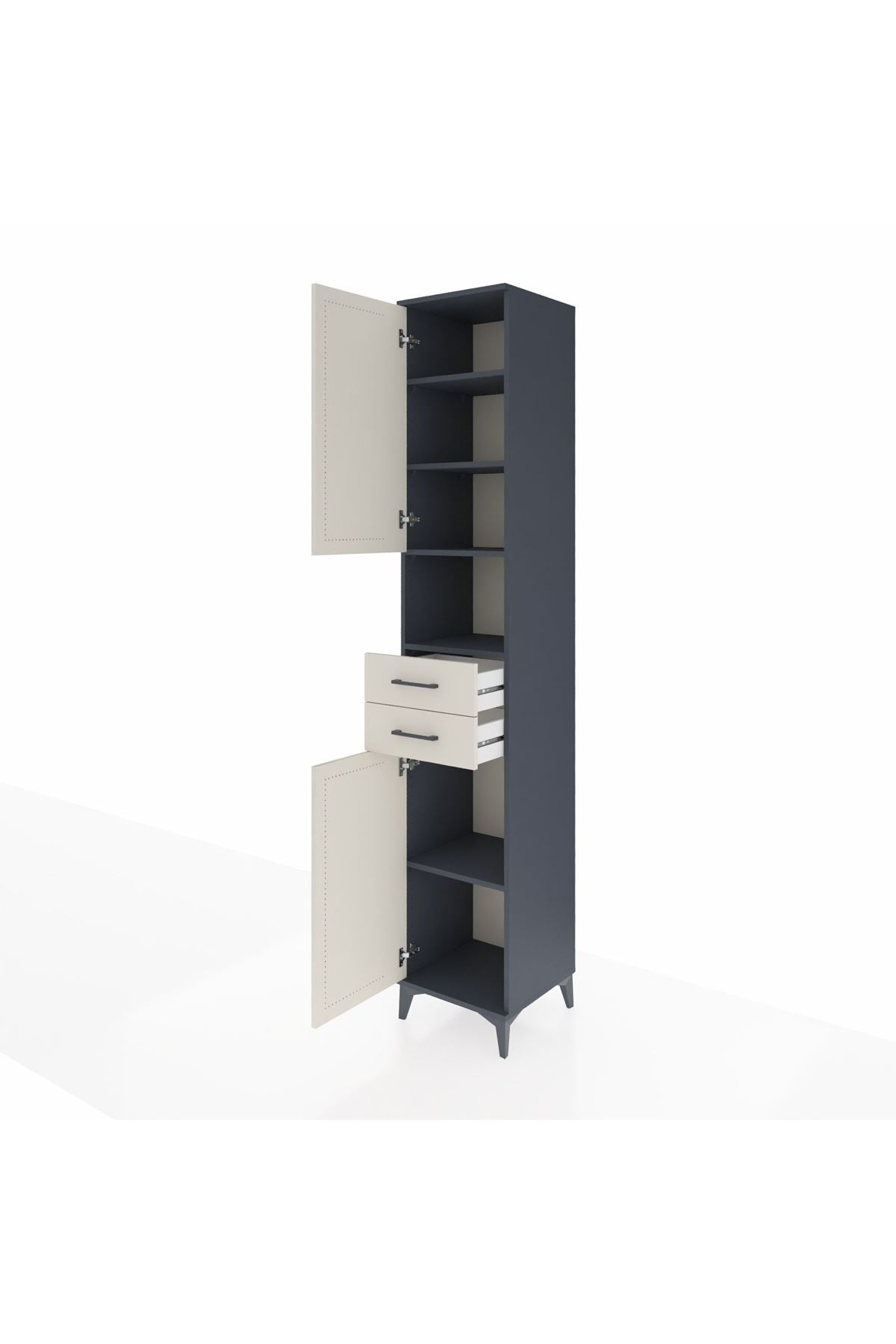 Hyperion Dolap 5 Raflı 2 Çekmeceli 2 Kapaklı 44x44x243 - S64M140V4B