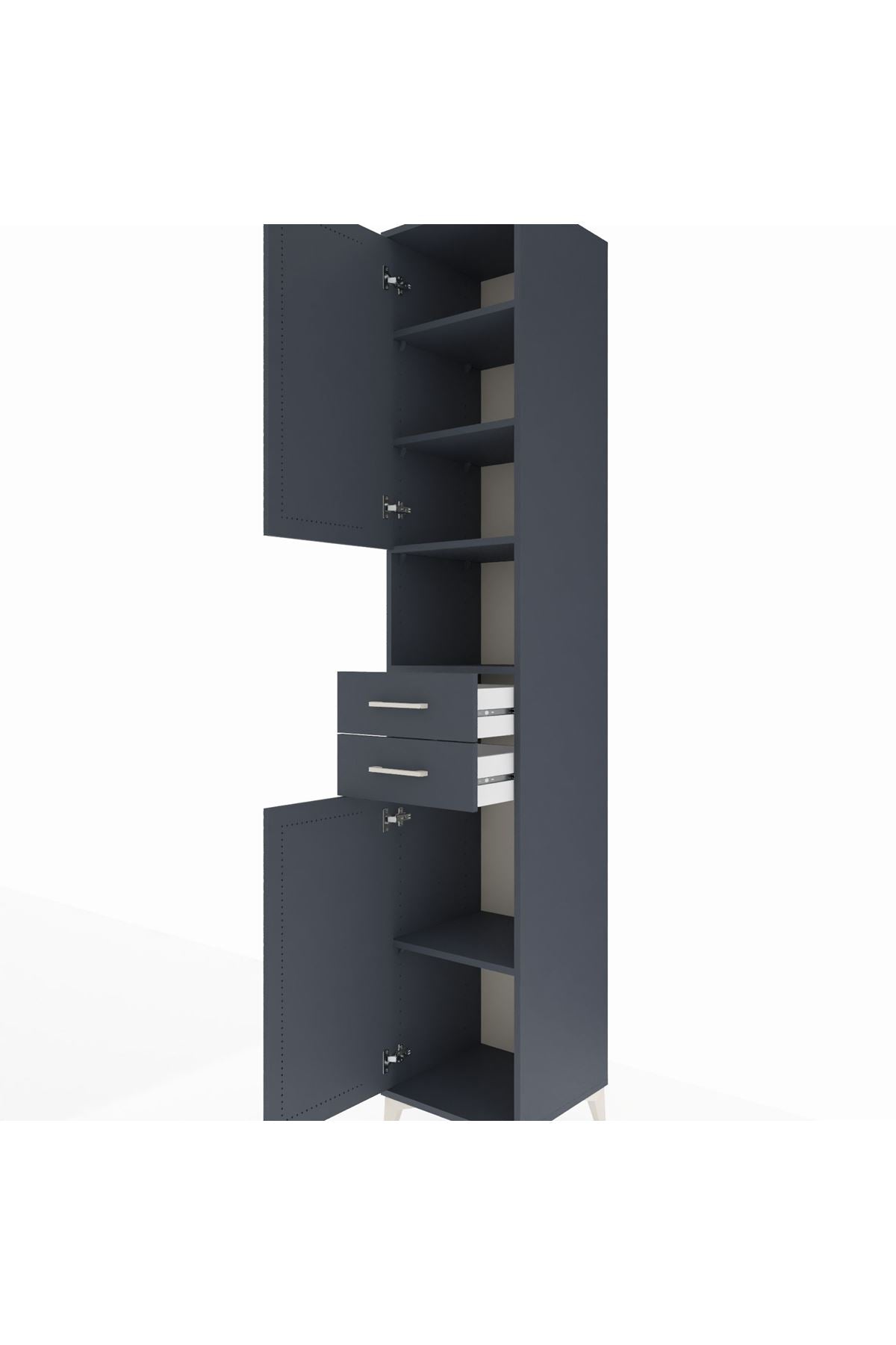 Hyperion Dolap 5 Raflı 2 Çekmeceli 2 Kapaklı 44x44x243 - S64M140V5B