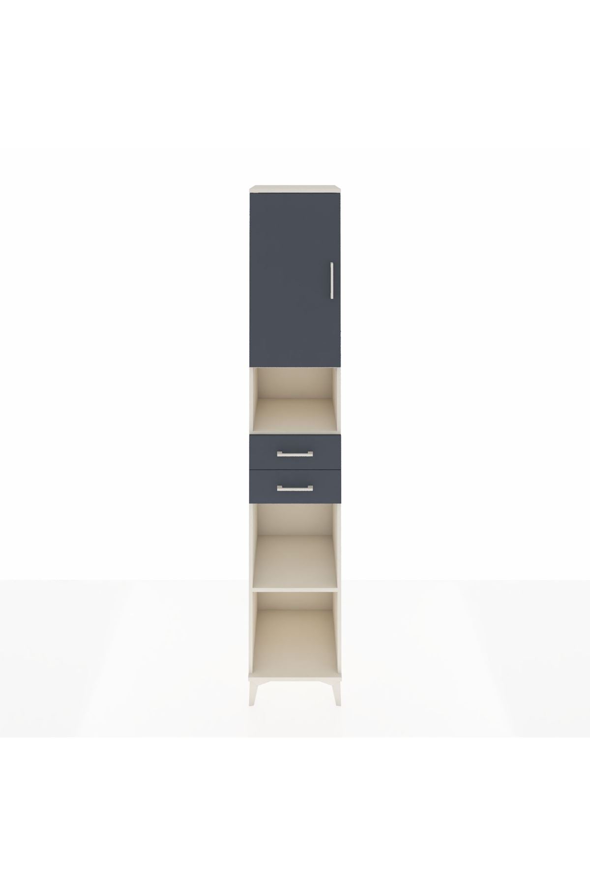Hyperion Dolap 5 Raflı 2 Çekmeceli Tek Kapaklı 44x44x243 - S64M141V2B