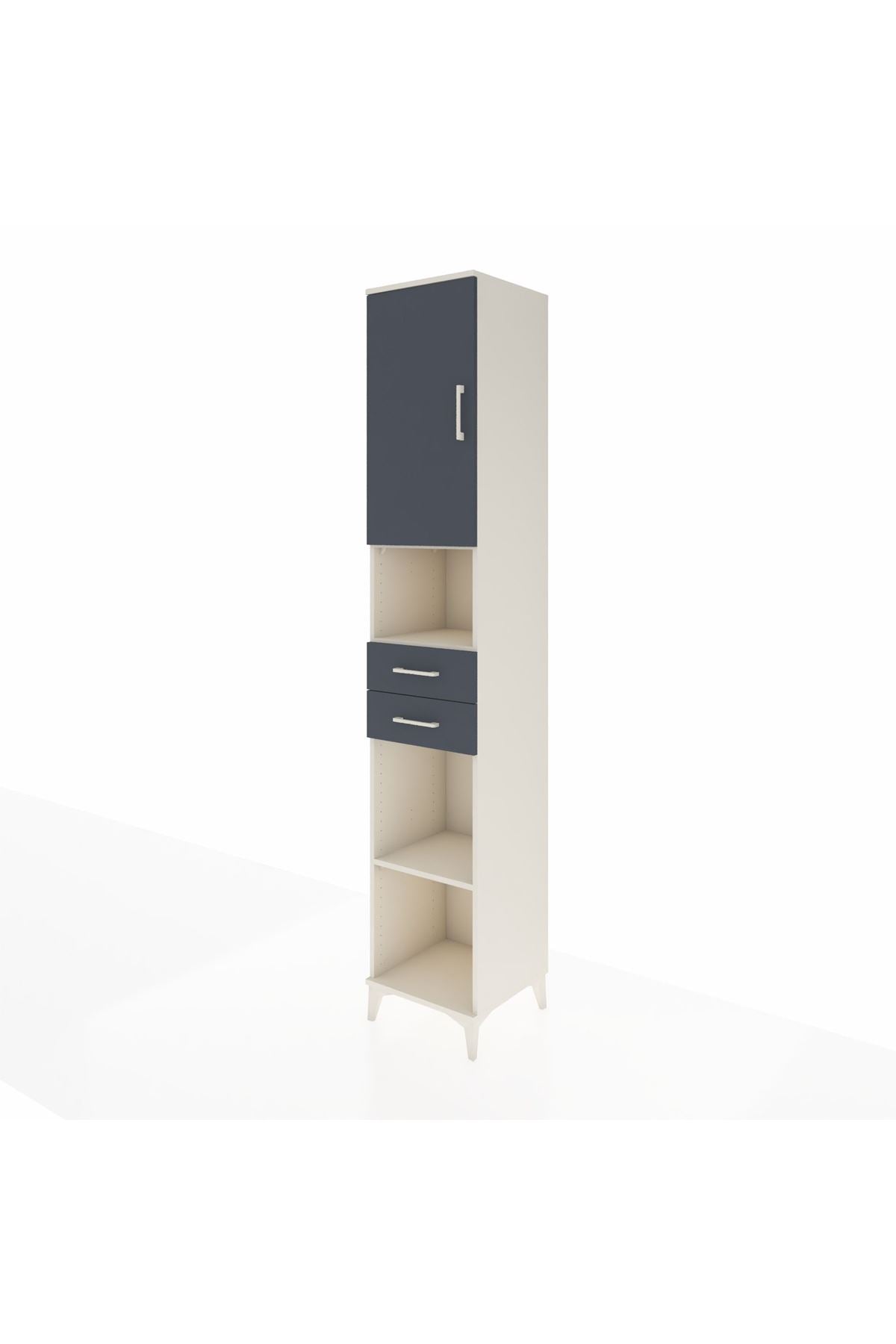 Hyperion Dolap 5 Raflı 2 Çekmeceli Tek Kapaklı 44x44x243 - S64M141V2B