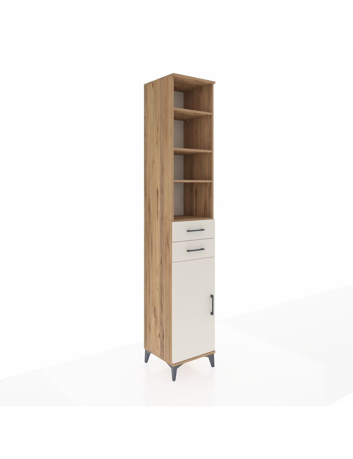 Hyperion Dolap 5 Raflı 2 Çekmeceli Tek Kapaklı 44x44x243 - S64M142V7B