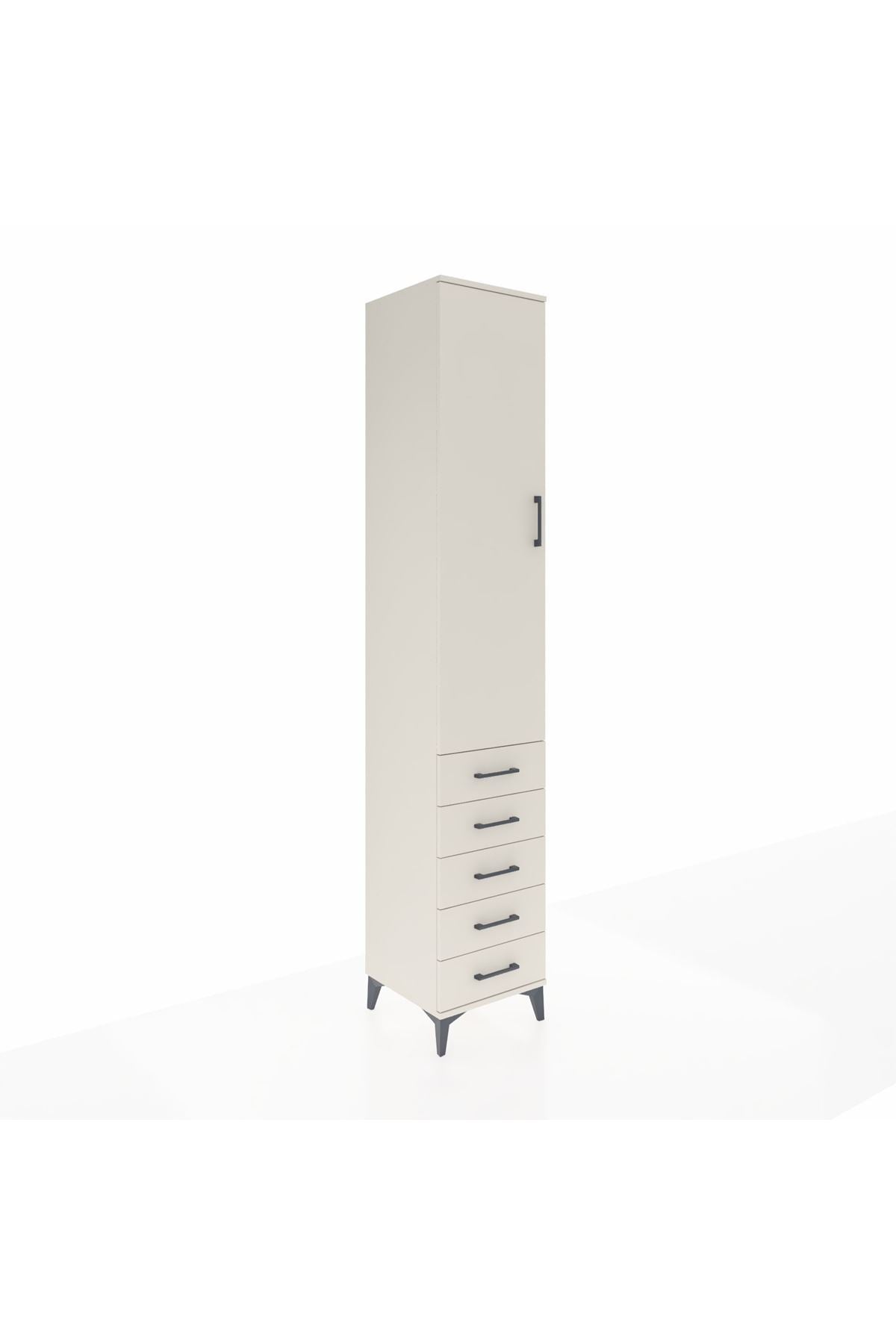 Hyperion Dolap 2 Raflı 5 Çekmeceli Tek Askılı 44x44x243 - S64M144V1B