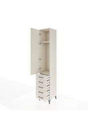 Hyperion Dolap 2 Raflı 5 Çekmeceli Tek Askılı 44x44x243 - S64M144V1B