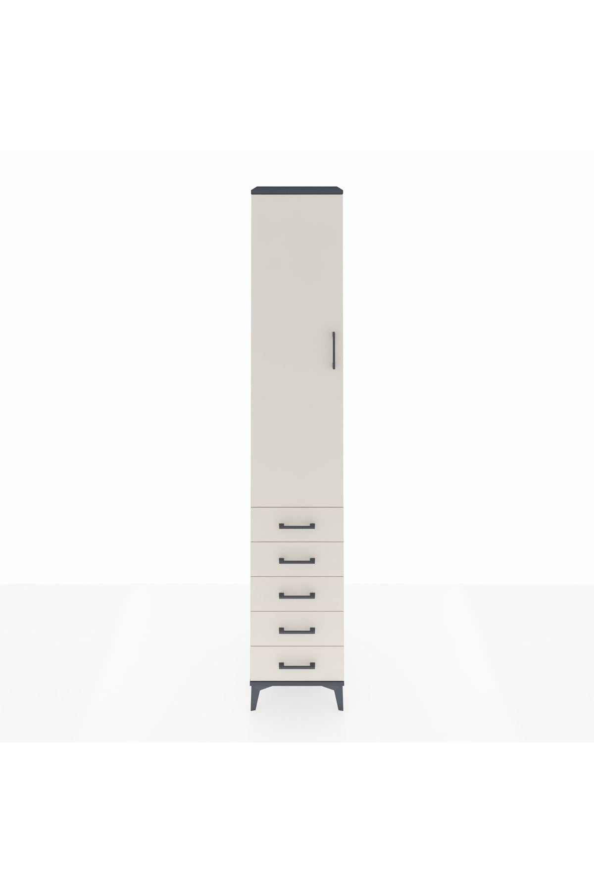 Hyperion Dolap 2 Raflı 5 Çekmeceli Tek Askılı 44x44x243 - S64M144V4B