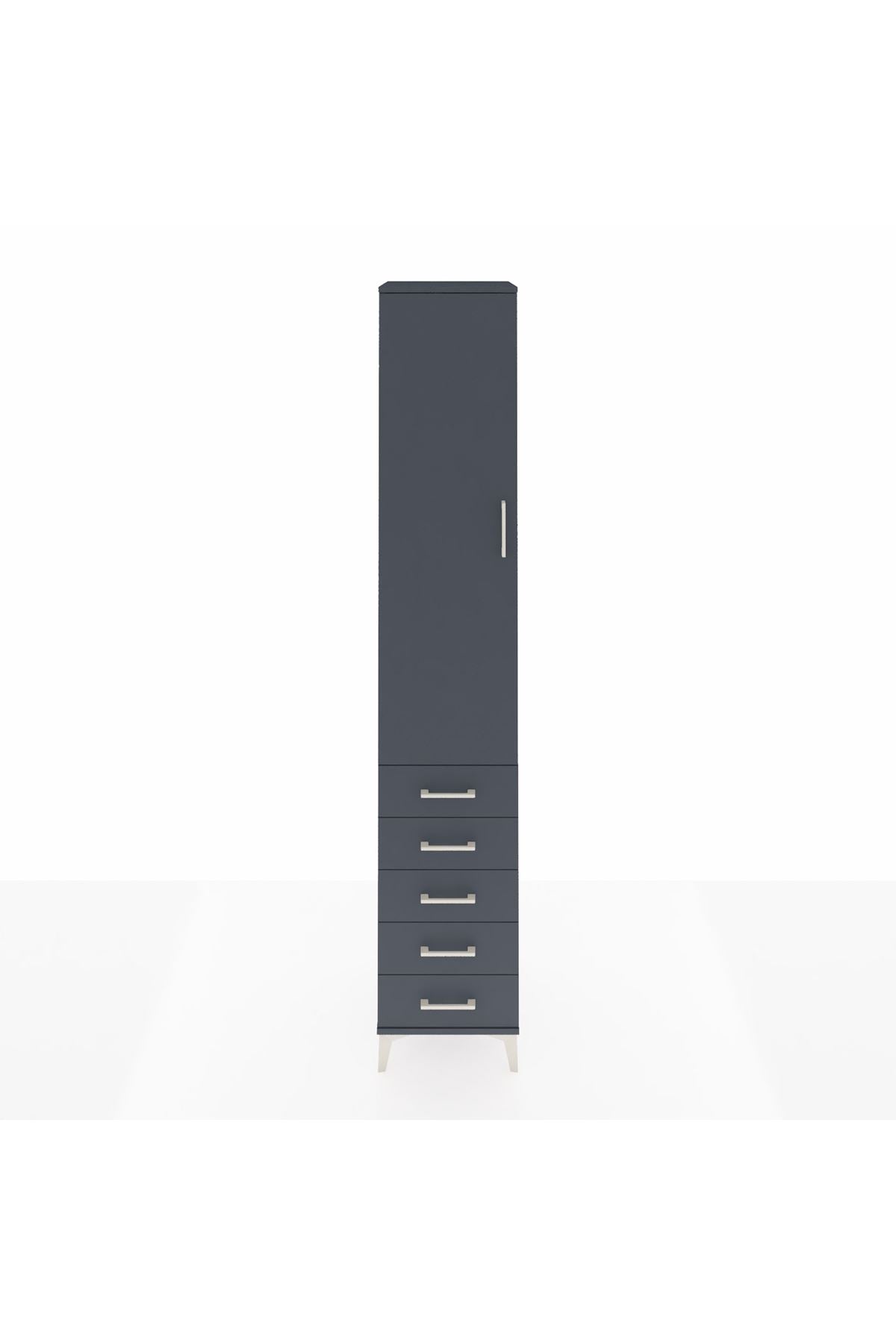 Hyperion Dolap 2 Raflı 5 Çekmeceli Tek Askılı 44x44x243 - S64M144V5B