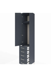 Hyperion Dolap 2 Raflı 5 Çekmeceli Tek Askılı 44x44x243 - S64M144V5B