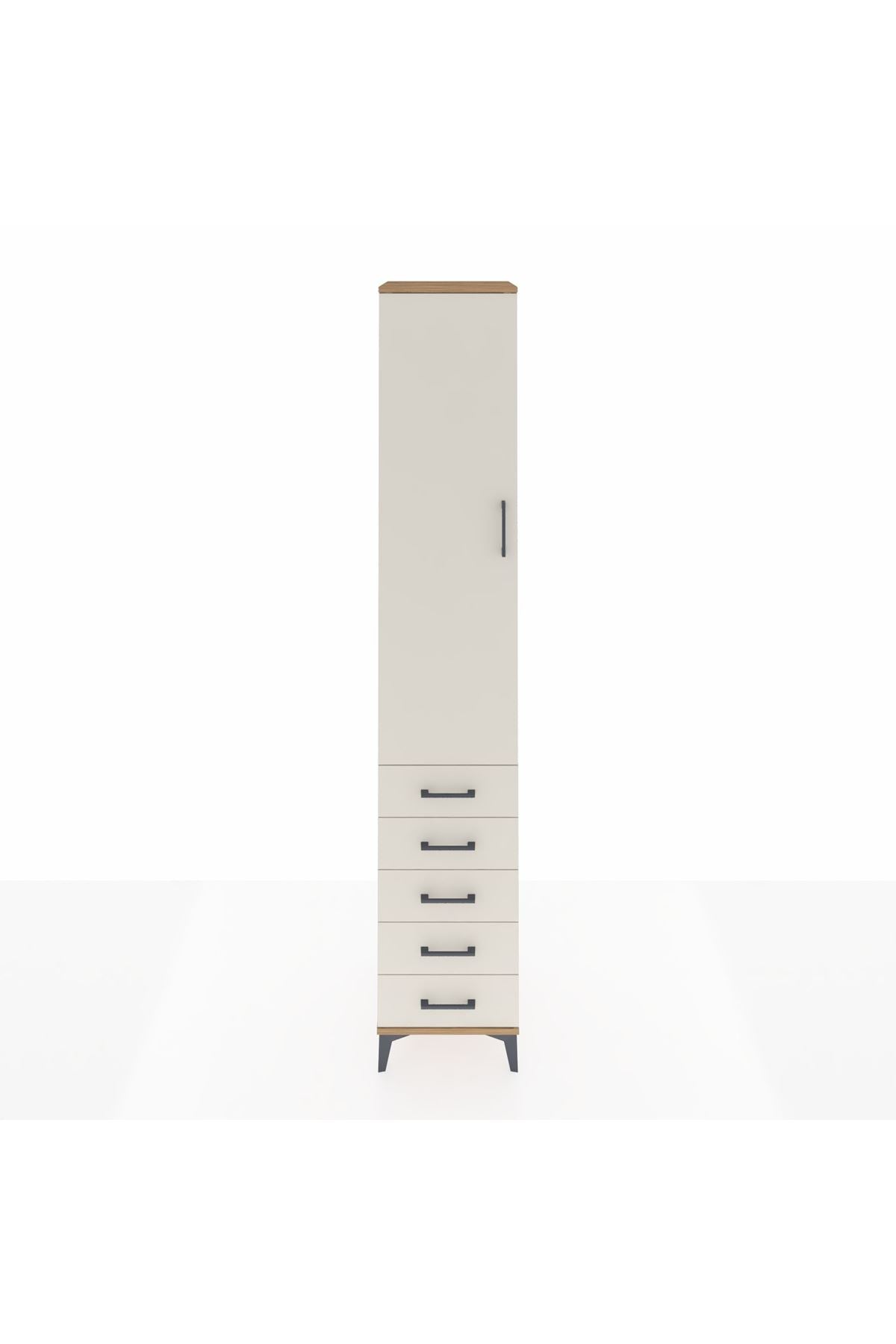 Hyperion Dolap 2 Raflı 5 Çekmeceli Tek Askılı 44x44x243 - S64M144V7B