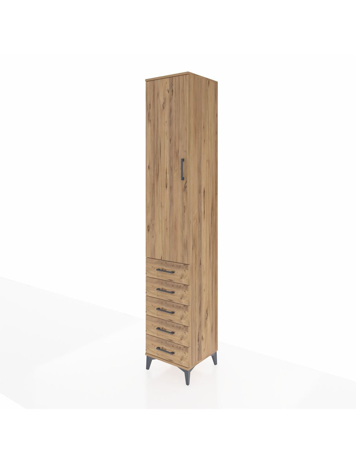 Hyperion Dolap 2 Raflı 5 Çekmeceli Tek Askılı 44x44x243 - S64M144V9B