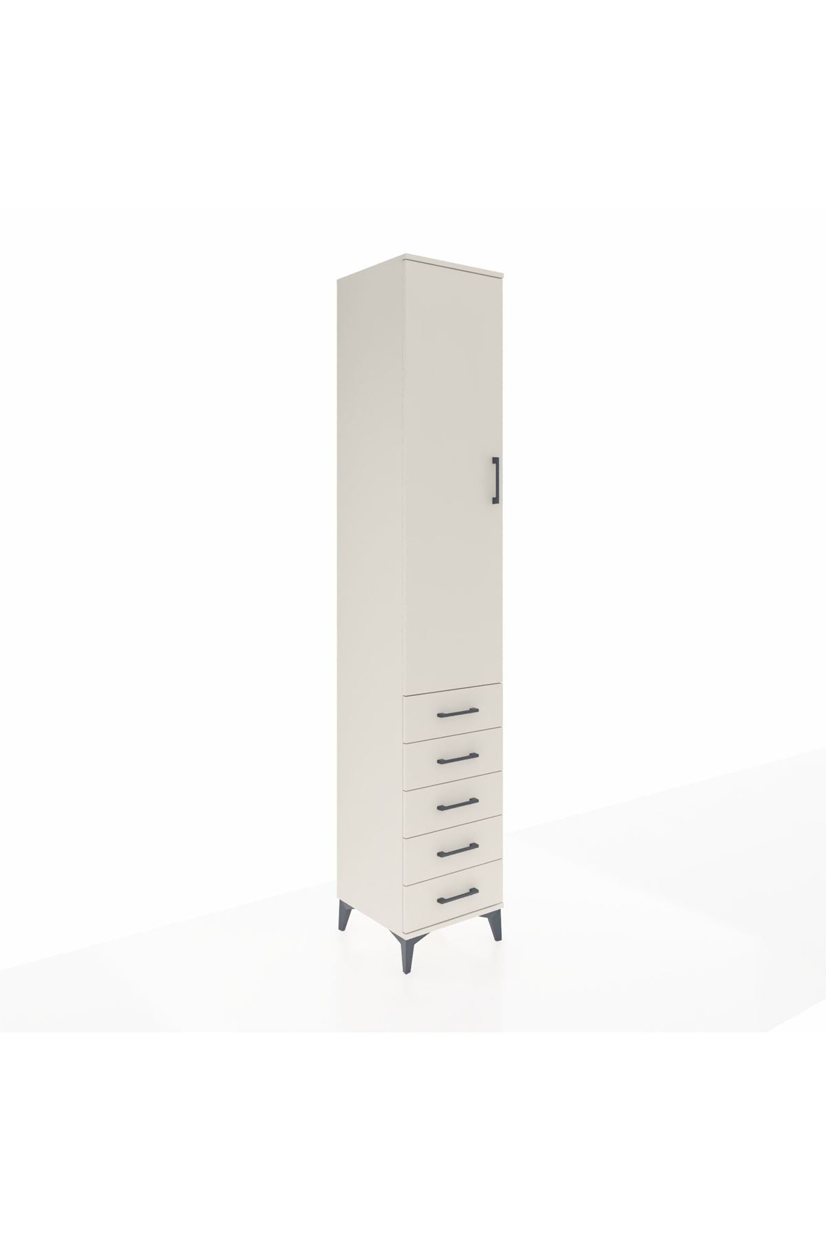 Hyperion Dolap 4 Raflı 5 Çekmeceli Tek Kapaklı 44x44x243 - S64M145V1B