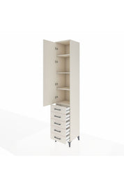 Hyperion Dolap 4 Raflı 5 Çekmeceli Tek Kapaklı 44x44x243 - S64M145V1B