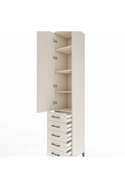Hyperion Dolap 4 Raflı 5 Çekmeceli Tek Kapaklı 44x44x243 - S64M145V1B