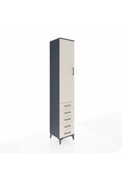 Hyperion Dolap 4 Raflı 5 Çekmeceli Tek Kapaklı 44x44x243 - S64M145V4B