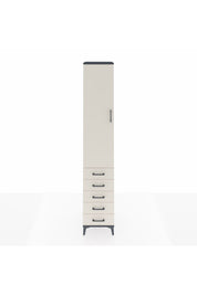 Hyperion Dolap 4 Raflı 5 Çekmeceli Tek Kapaklı 44x44x243 - S64M145V4B