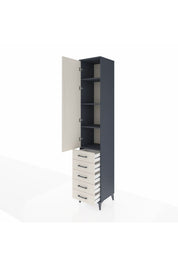 Hyperion Dolap 4 Raflı 5 Çekmeceli Tek Kapaklı 44x44x243 - S64M145V4B