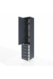 Hyperion Dolap 4 Raflı 5 Çekmeceli Tek Kapaklı 44x44x243 - S64M145V5B