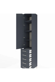 Hyperion Dolap 4 Raflı 5 Çekmeceli Tek Kapaklı 44x44x243 - S64M145V5B