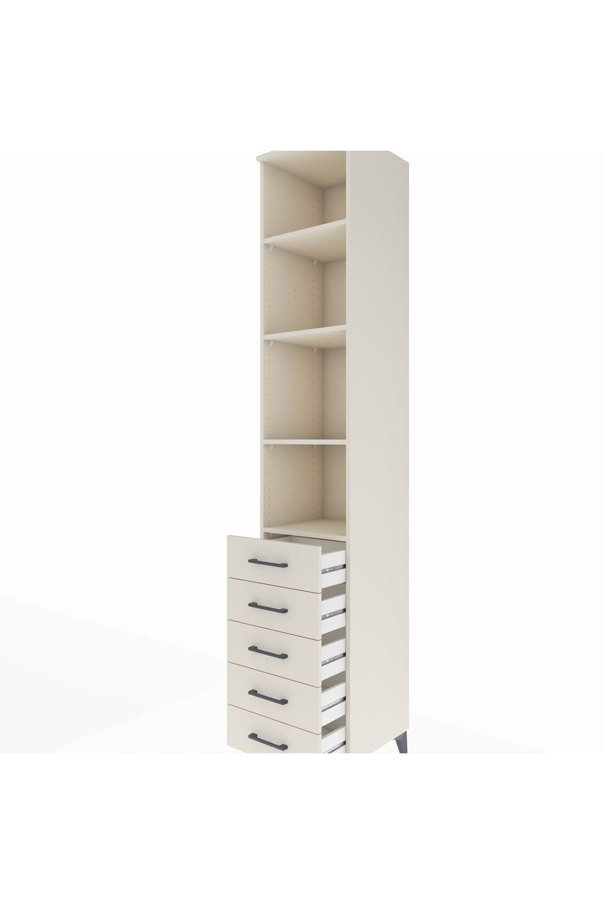 Hyperion Dolap 4 Raflı 5 Çekmeceli 44x44x243 - S64M146V1B