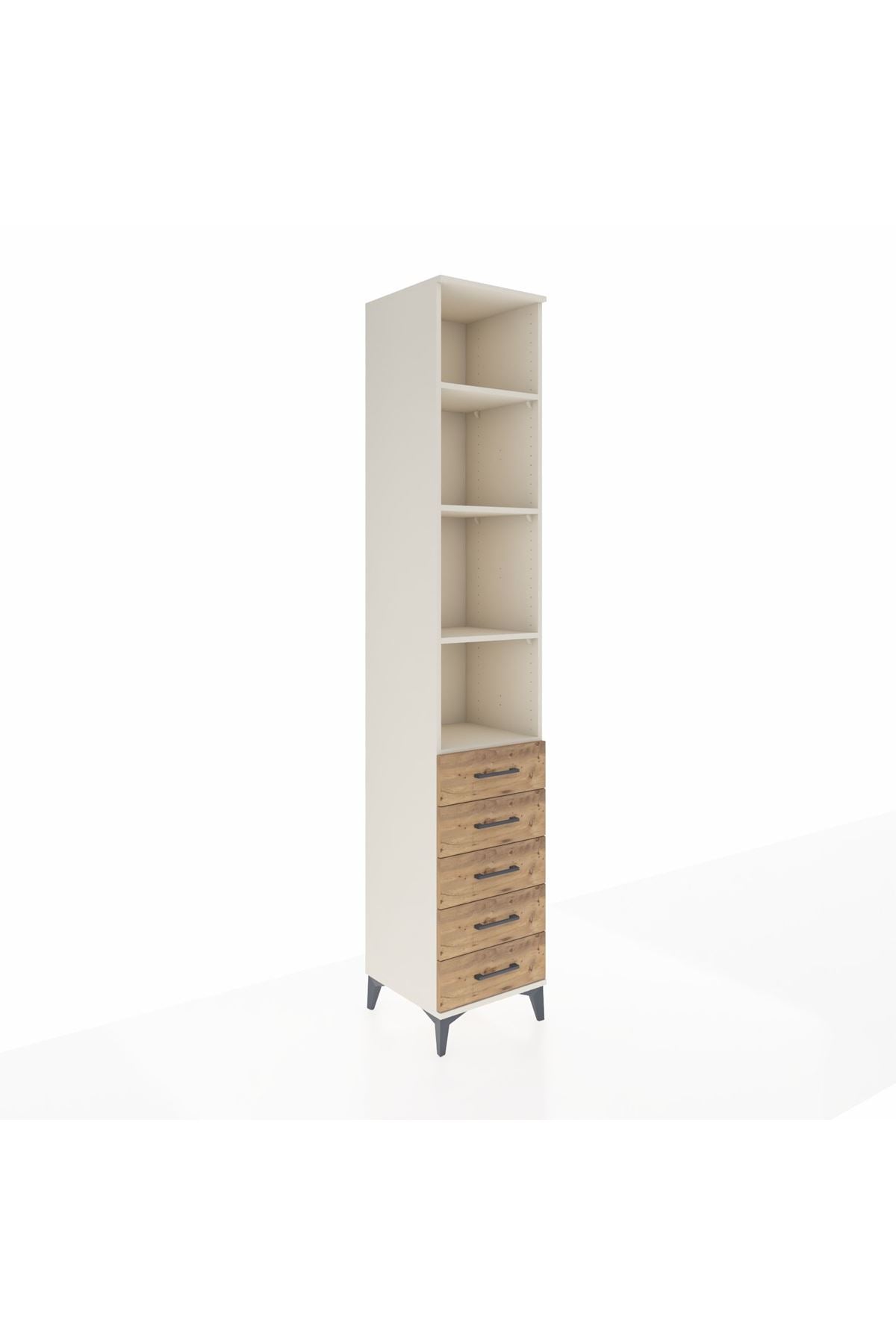 Hyperion Dolap 4 Raflı 5 Çekmeceli 44x44x243 - S64M146V3B