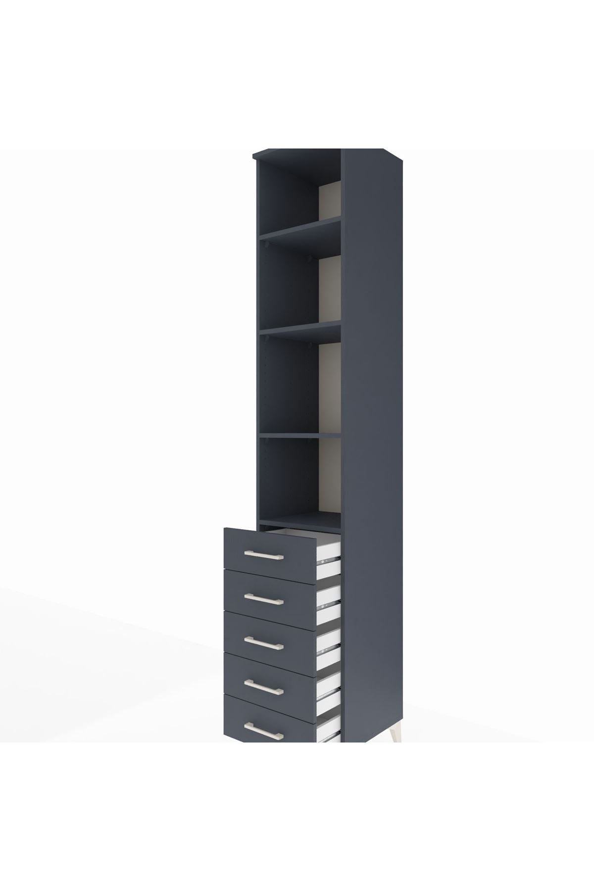 Hyperion Dolap 4 Raflı 5 Çekmeceli 44x44x243 - S64M146V5B