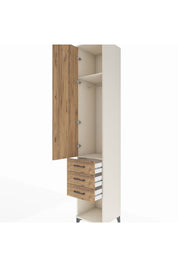 Hyperion Dolap 2 Raflı 3 Çekmeceli Tek Askılı 44x44x243 - S64M147V3B