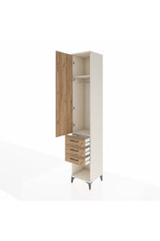 Hyperion Dolap 2 Raflı 3 Çekmeceli Tek Askılı 44x44x243 - S64M147V3B