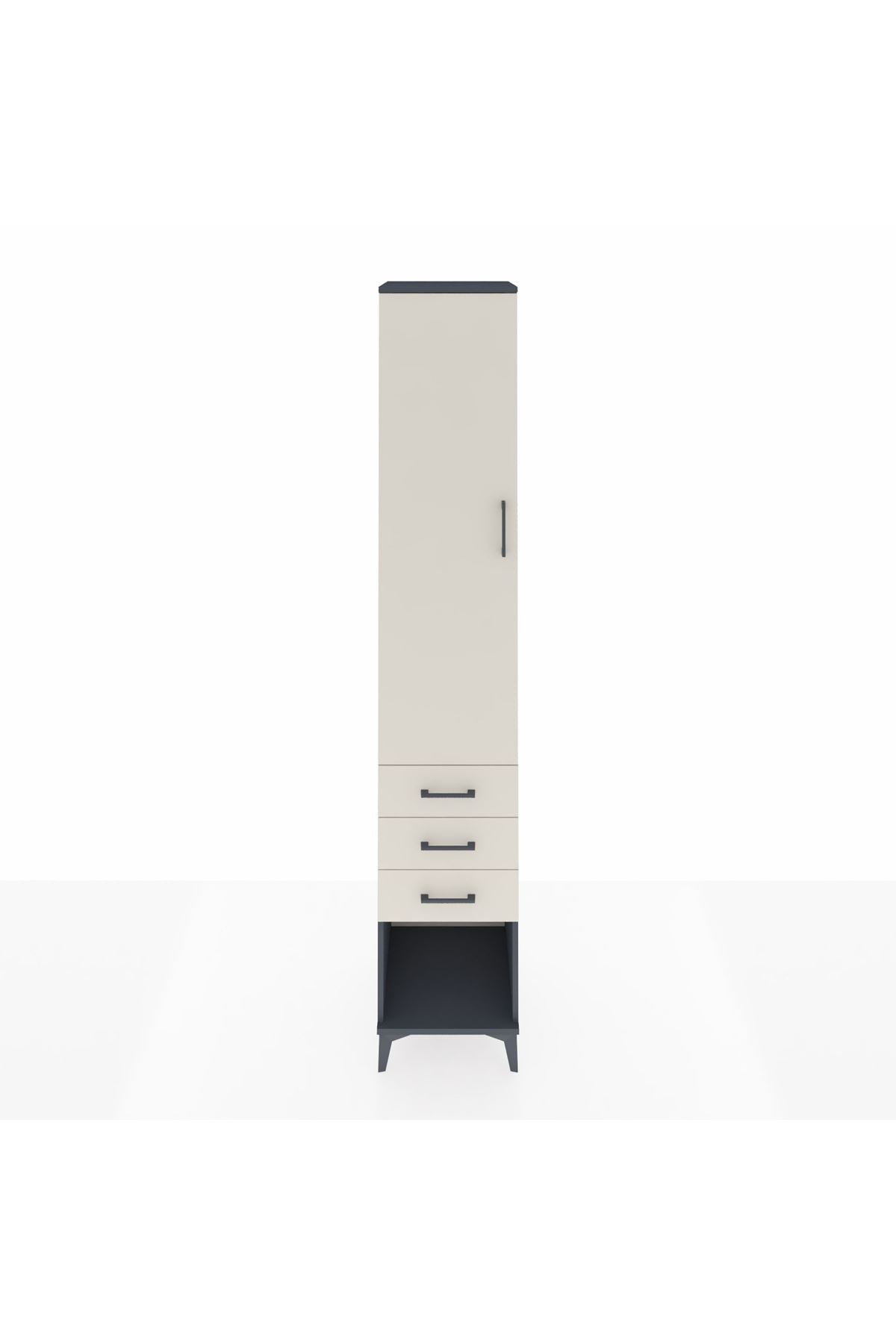 Hyperion Dolap 2 Raflı 3 Çekmeceli Tek Askılı 44x44x243 - S64M147V4B