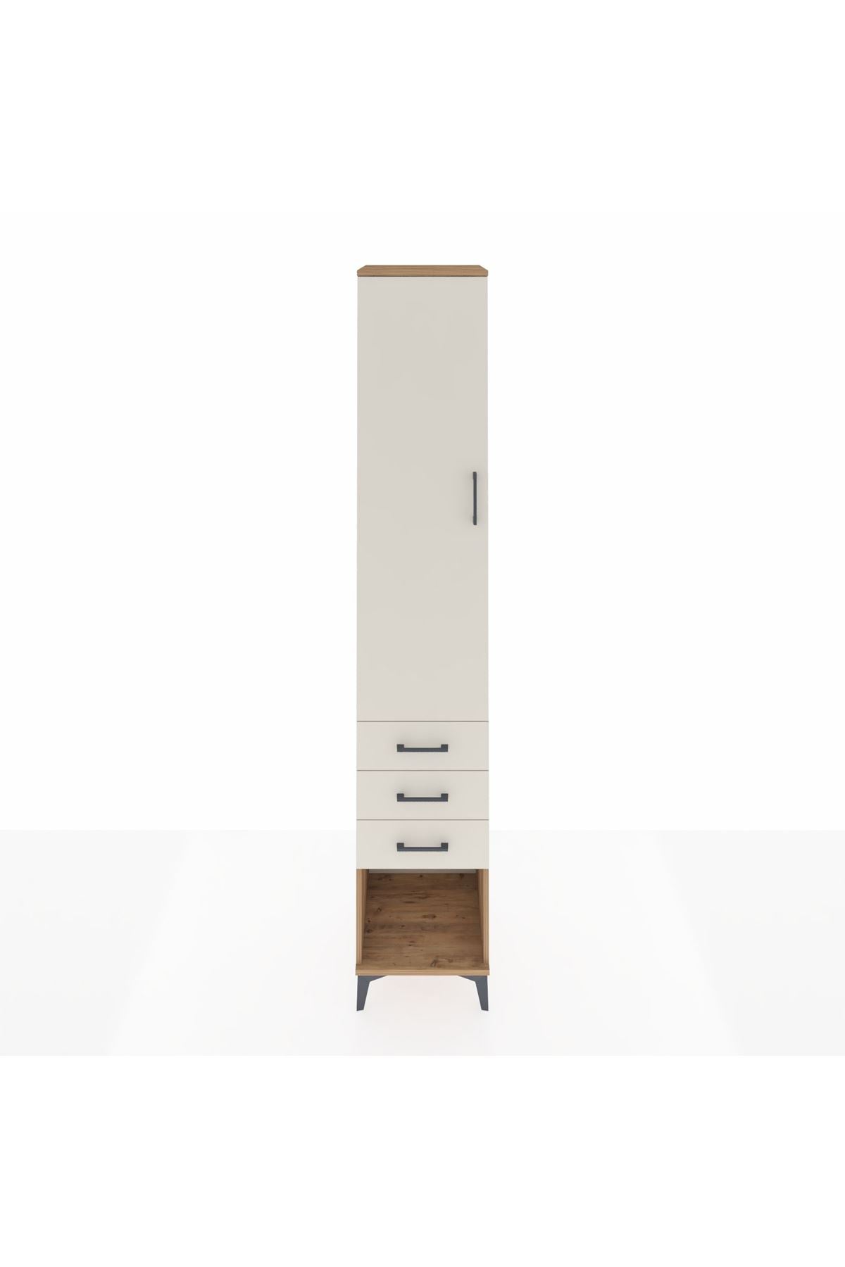 Hyperion Dolap 2 Raflı 3 Çekmeceli Tek Askılı 44x44x243 - S64M147V7B