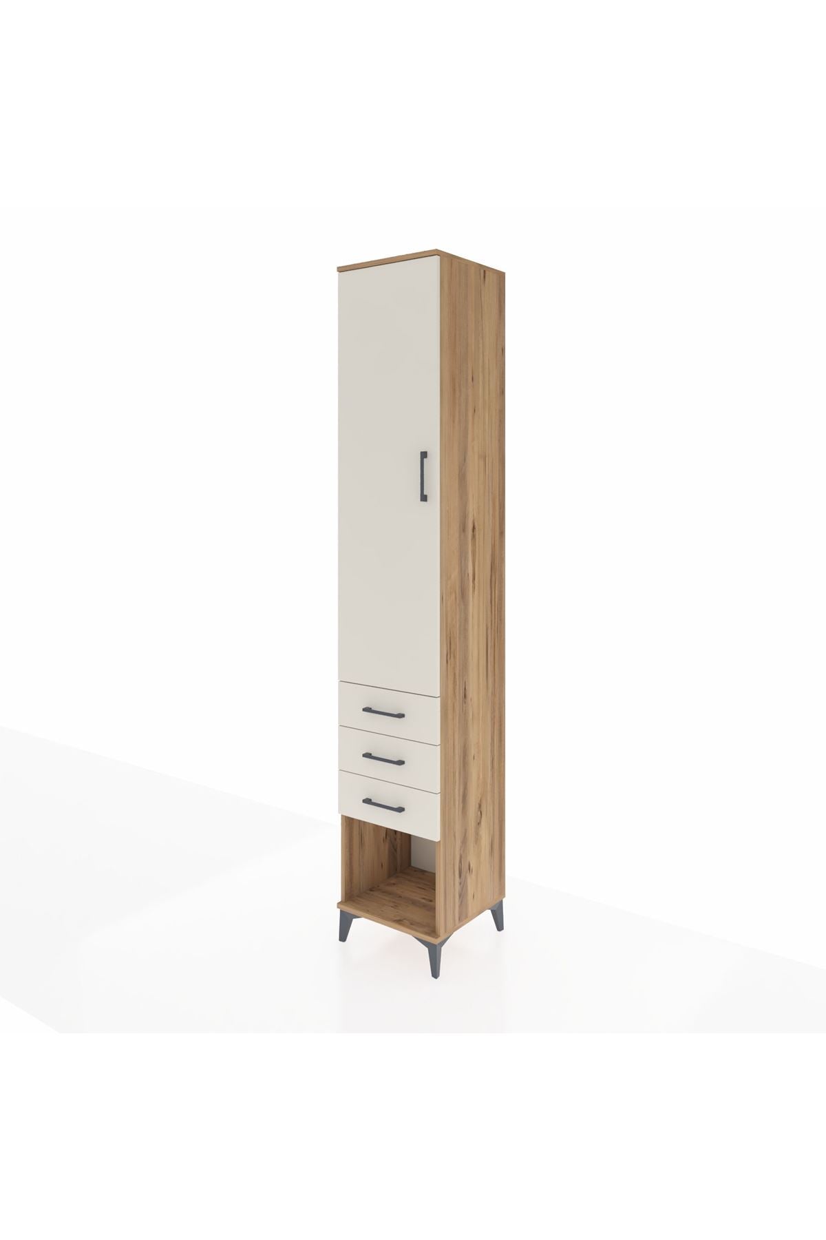 Hyperion Dolap 2 Raflı 3 Çekmeceli Tek Askılı 44x44x243 - S64M147V7B
