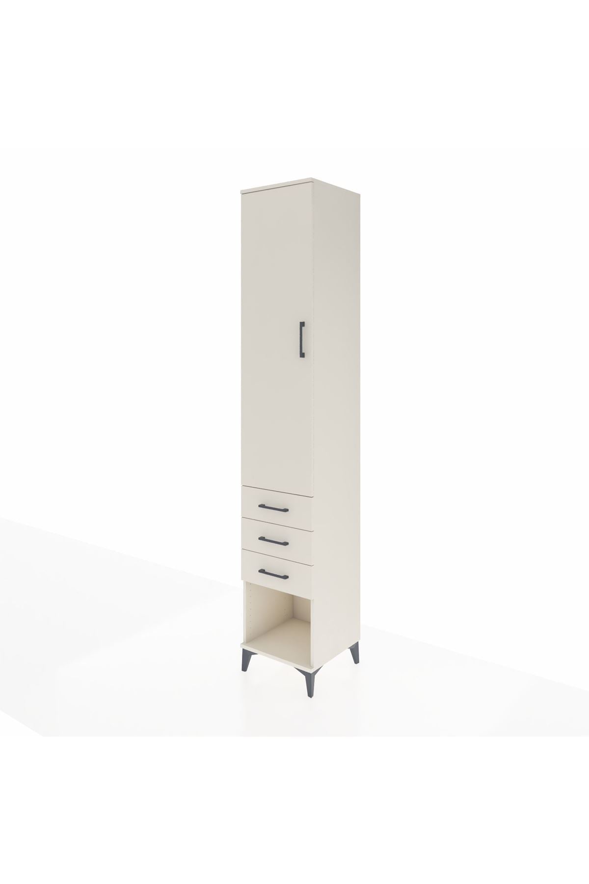 Hyperion Dolap 4 Raflı 3 Çekmeceli Tek Kapaklı 44x44x243 - S64M148V1B