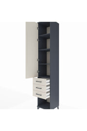 Hyperion Dolap 4 Raflı 3 Çekmeceli Tek Kapaklı 44x44x243 - S64M148V4B