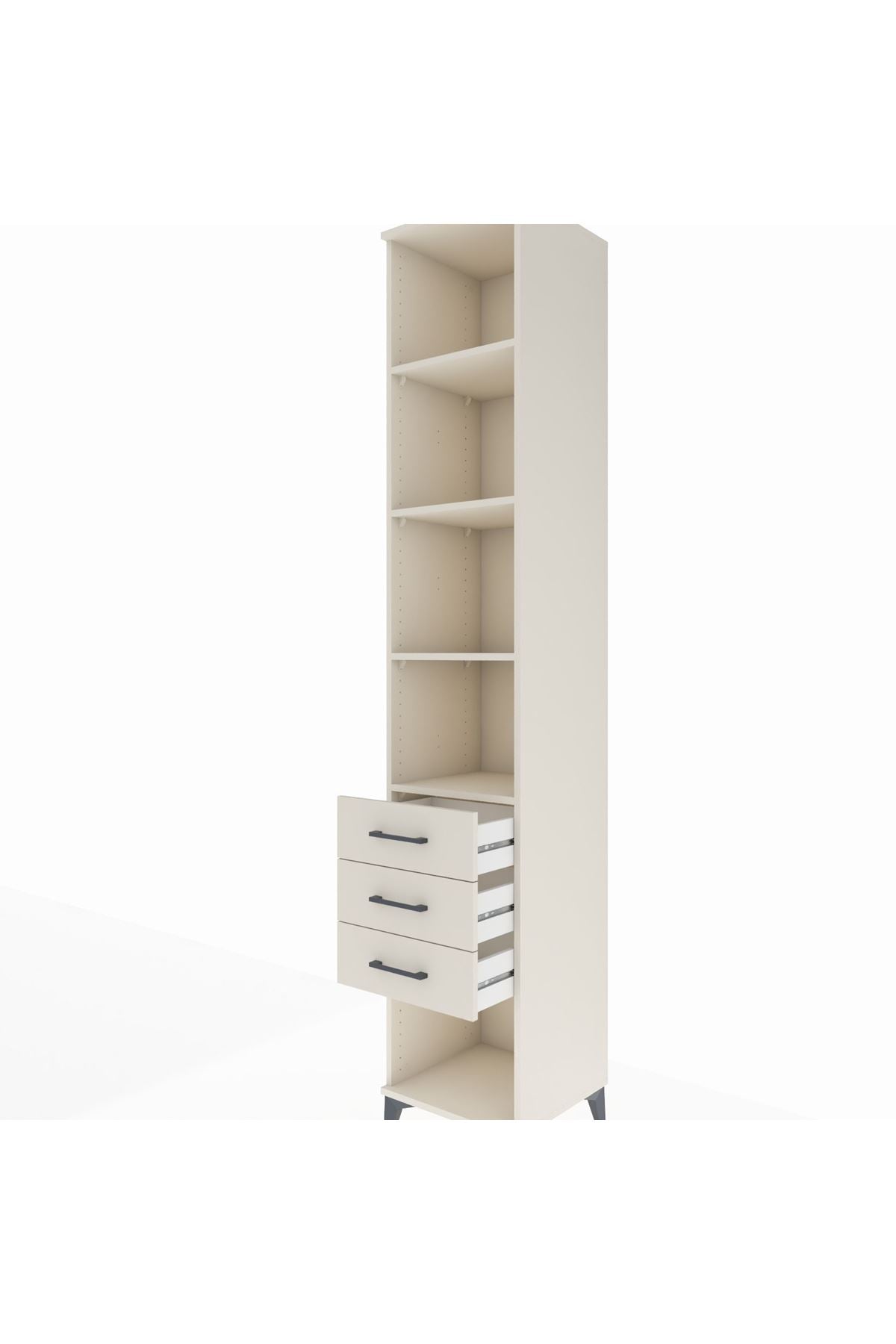 Hyperion Dolap 4 Raflı 3 Çekmeceli 44x44x243 - S64M149V1B