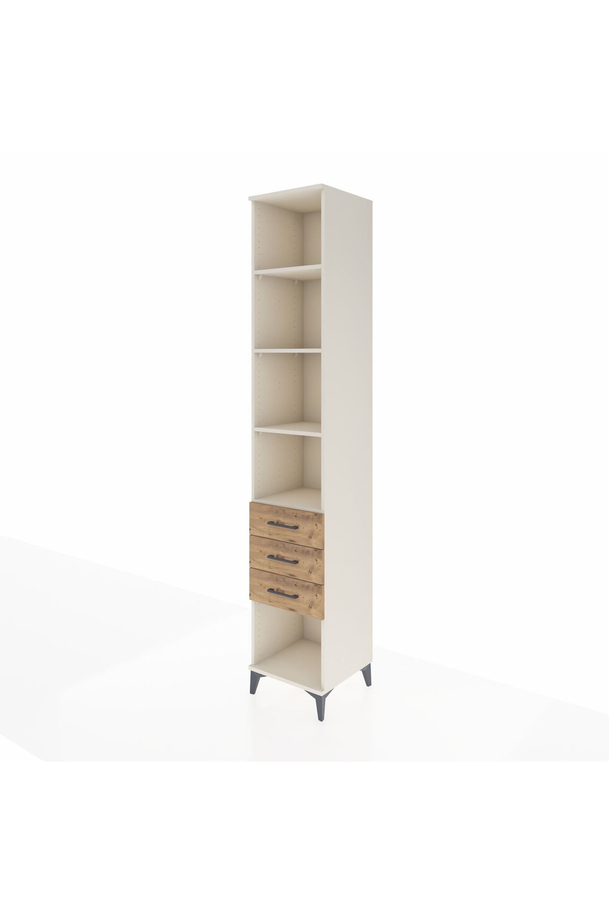 Hyperion Dolap 4 Raflı 3 Çekmeceli 44x44x243 - S64M149V3B