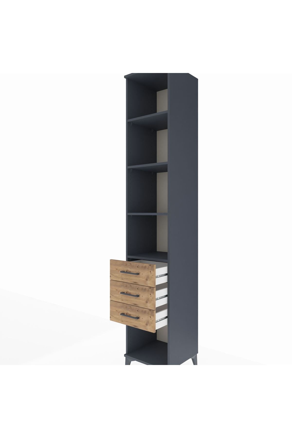Hyperion Dolap 4 Raflı 3 Çekmeceli 44x44x243 - S64M149V6B