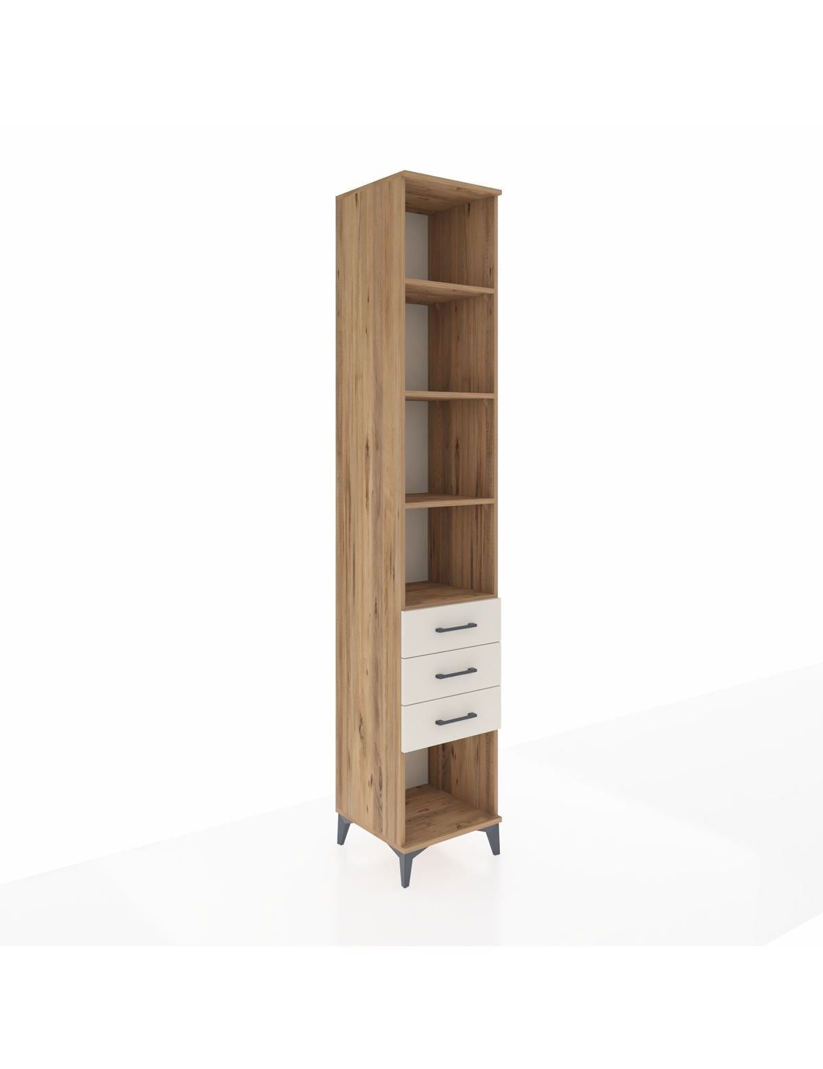 Hyperion Dolap 4 Raflı 3 Çekmeceli 44x44x243 - S64M149V7B