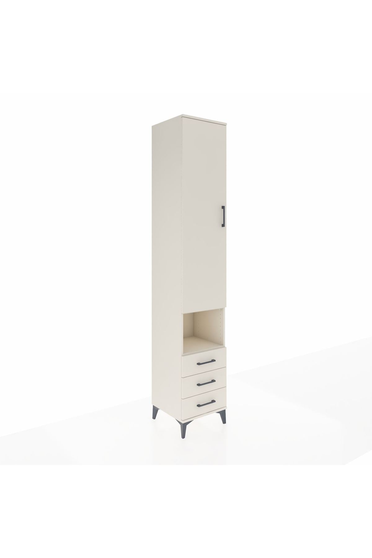 Hyperion Dolap 3 Raflı 3 Çekmeceli Tek Kapaklı 44x44x243 - S64M150V1B