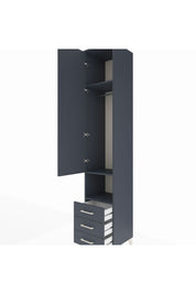 Hyperion Dolap 3 Raflı 3 Çekmeceli Tek Kapaklı 44x44x243 - S64M150V5B