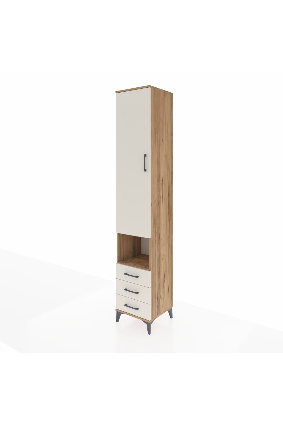Hyperion Dolap 3 Raflı 3 Çekmeceli Tek Kapaklı 44x44x243 - S64M150V7B