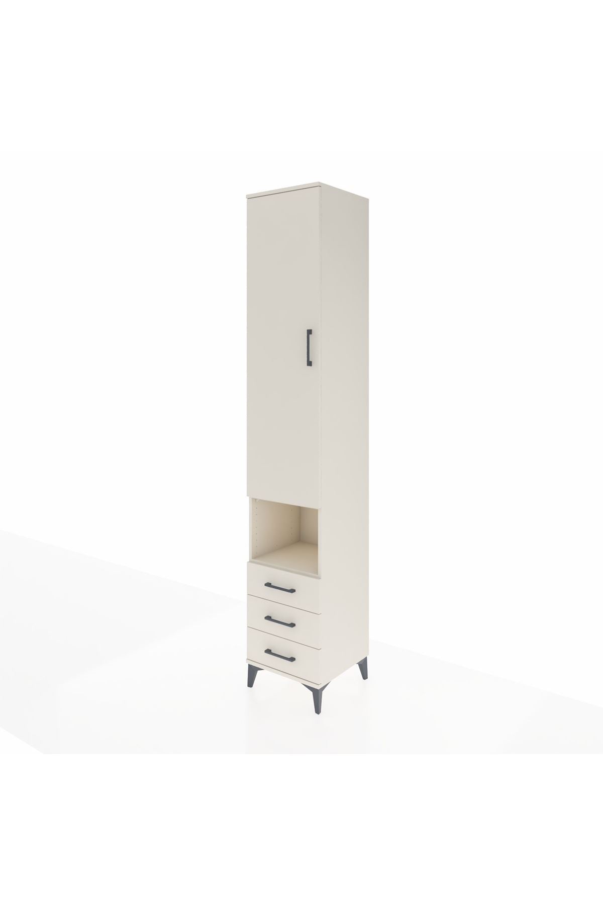 Hyperion Dolap 5 Raflı 3 Çekmeceli Tek Kapaklı 44x44x243 - S64M151V1B