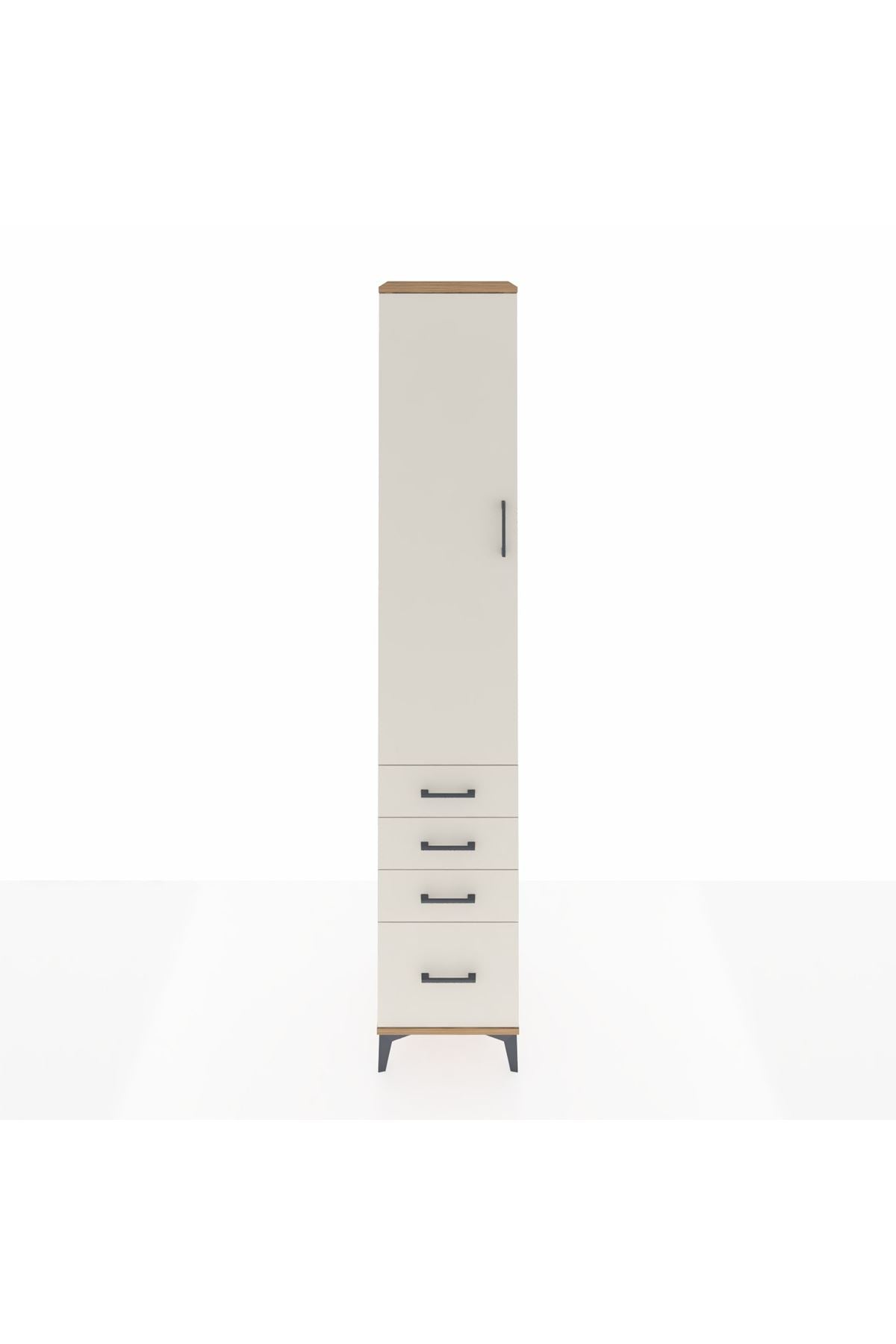 Hyperion Dolap 2 Raflı 4 Çekmeceli Tek Askılı 44x44x243 - S64M152V7B