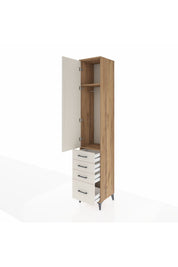 Hyperion Dolap 2 Raflı 4 Çekmeceli Tek Askılı 44x44x243 - S64M152V7B