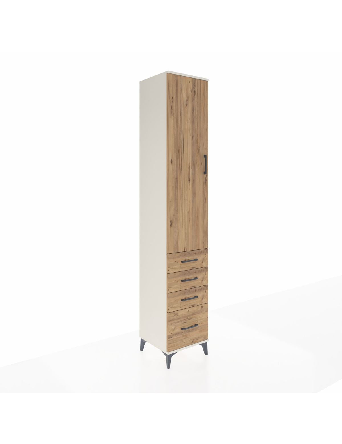 Hyperion Dolap 4 Raflı 4 Çekmeceli Tek Kapaklı 44x44x243 - S64M153V3B