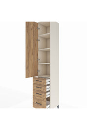 Hyperion Dolap 4 Raflı 4 Çekmeceli Tek Kapaklı 44x44x243 - S64M153V3B