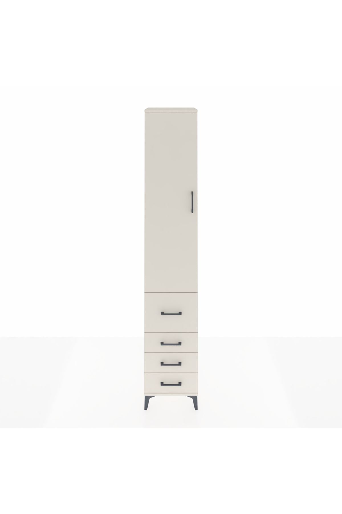 Hyperion Dolap 2 Raflı 4 Çekmeceli Tek Askılı 44x44x243 - S64M154V1B