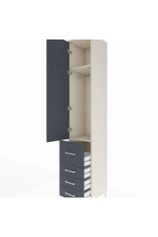 Hyperion Dolap 2 Raflı 4 Çekmeceli Tek Askılı 44x44x243 - S64M154V2B
