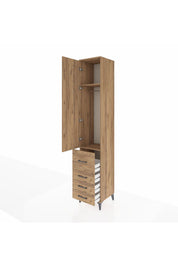 Hyperion Dolap 2 Raflı 4 Çekmeceli Tek Askılı 44x44x243 - S64M154V9B