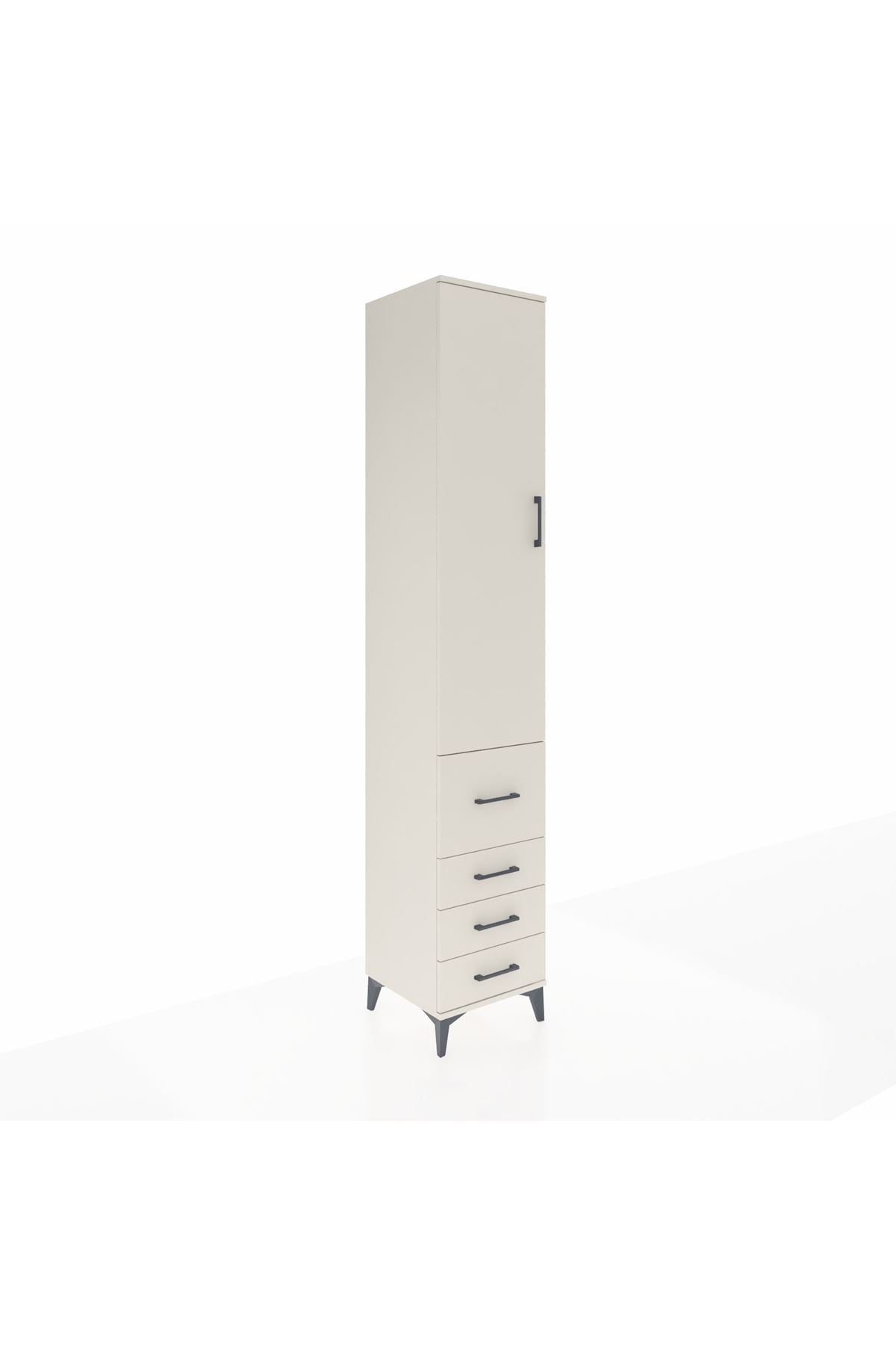 Hyperion Dolap 4 Raflı 4 Çekmeceli Tek Kapaklı 44x44x243 - S64M155V1B