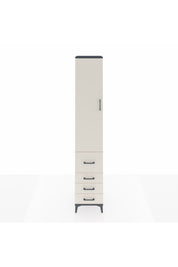 Hyperion Dolap 4 Raflı 4 Çekmeceli Tek Kapaklı 44x44x243 - S64M155V4B