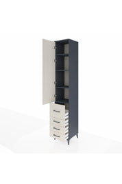 Hyperion Dolap 4 Raflı 4 Çekmeceli Tek Kapaklı 44x44x243 - S64M155V4B