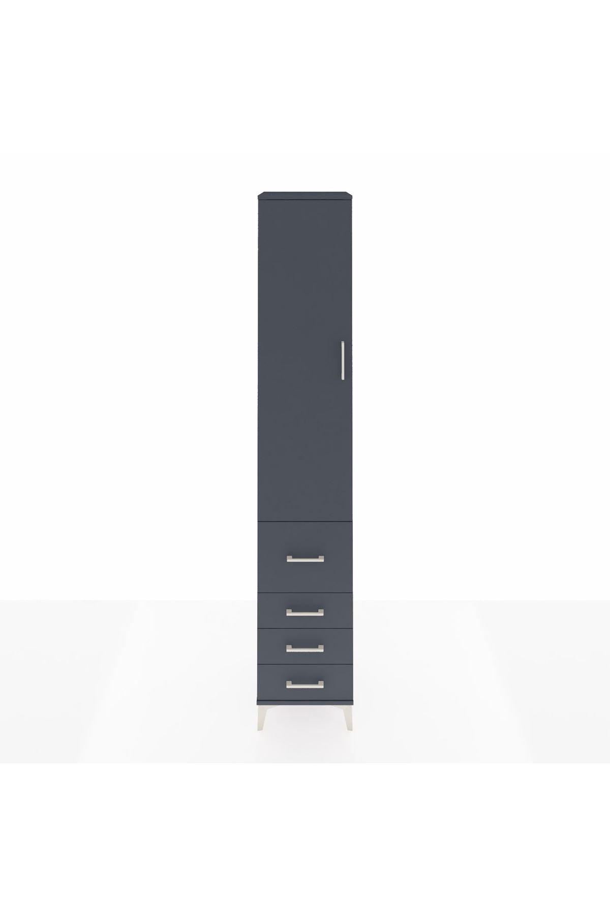 Hyperion Dolap 4 Raflı 4 Çekmeceli Tek Kapaklı 44x44x243 - S64M155V5B