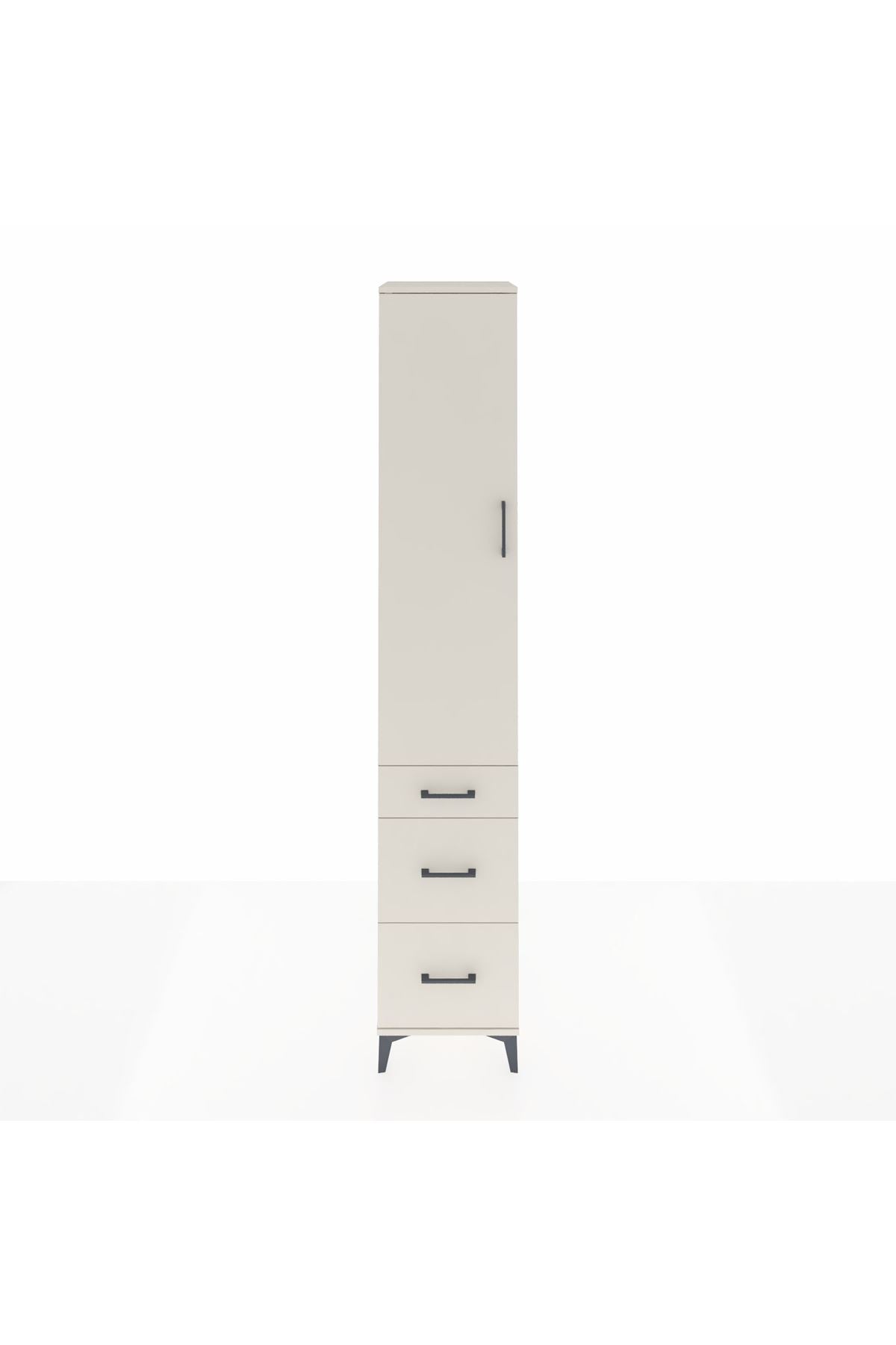 Hyperion Dolap 2 Raflı 3 Çekmeceli Tek Askılı 44x44x243 - S64M156V1B